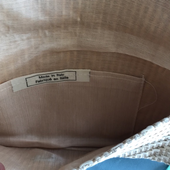 Vintage made in Italy cream woven clutch - Picture 6 of 8